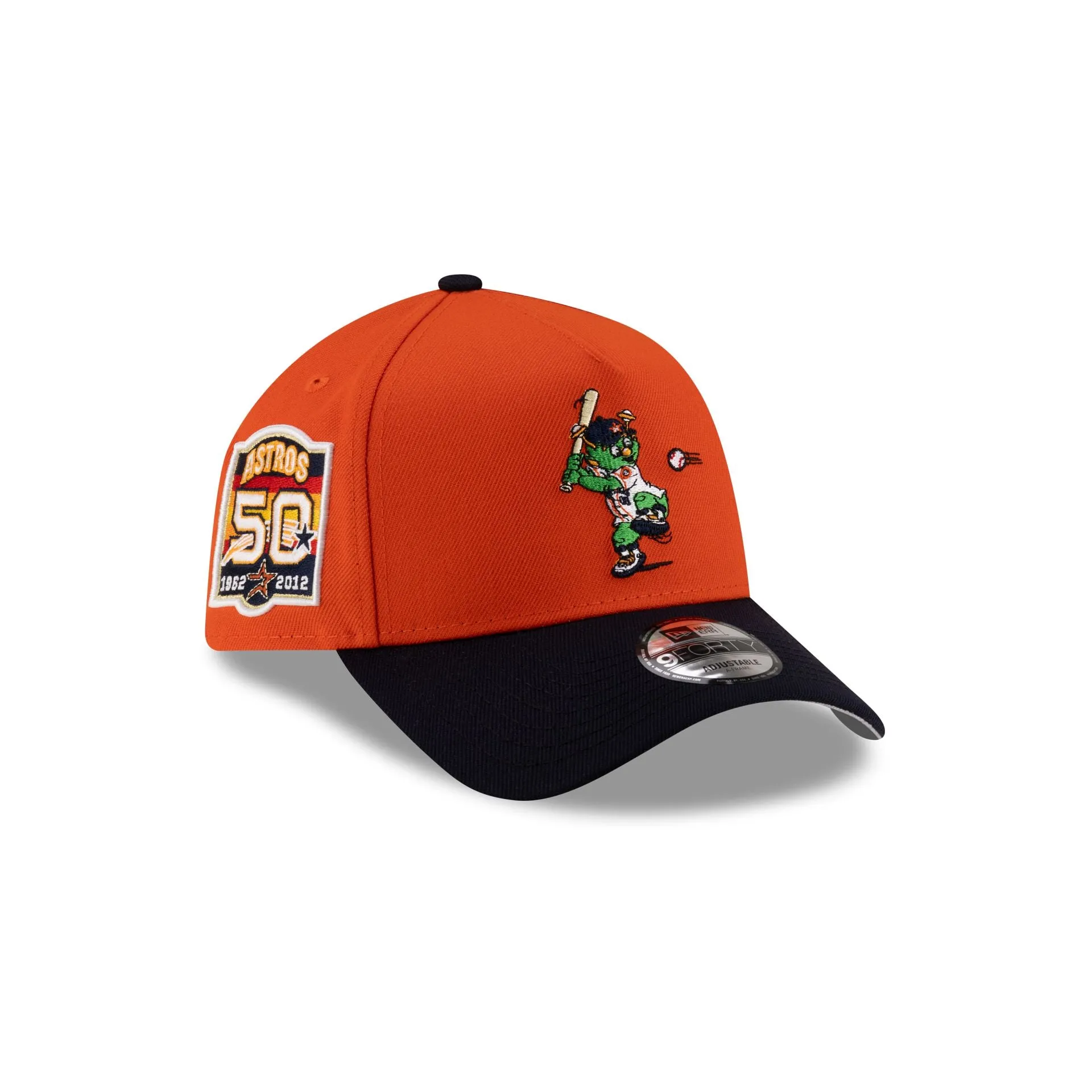 Houston Astros Mascot Orange 9FORTY A-Frame Snapback Hat sold by New Era