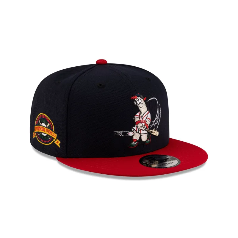 Atlanta Braves Mascot Navy 9FIFTY Snapback Hat sold by New Era