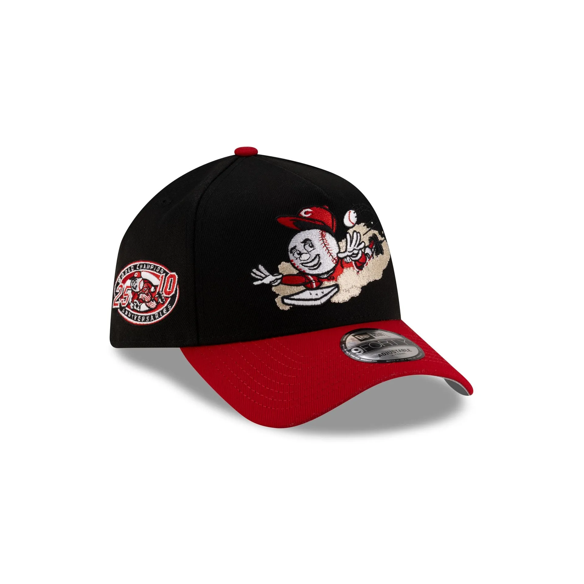 Cincinnati Reds Mascot Black 9FORTY A-Frame Snapback Hat sold by New Era