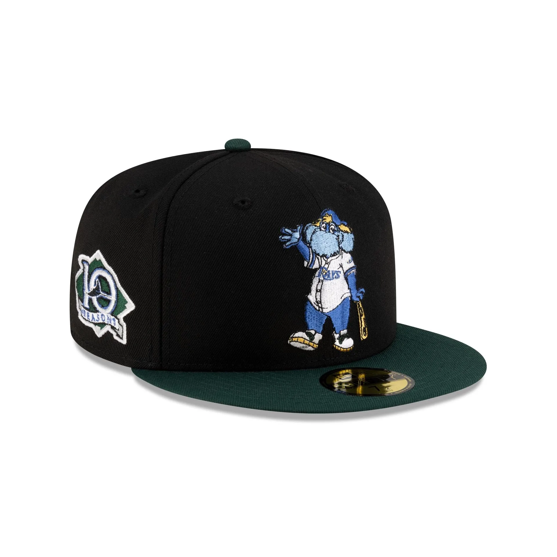 Tampa Bay Rays Mascot Black 59FIFTY Fitted Hat sold by New Era