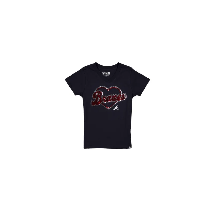 Atlanta Braves Sparkle Girls T-Shirt sold by New Era
