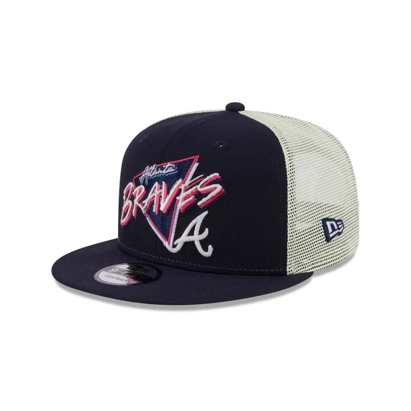 Atlanta Braves Glow-In-The-Dark 9FIFTY Trucker Hat made by New Era