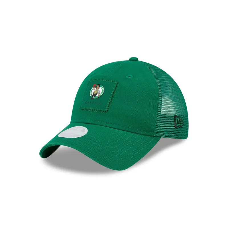 Boston Celtics Women's Square Stitch 9TWENTY Trucker Hat sold by New Era