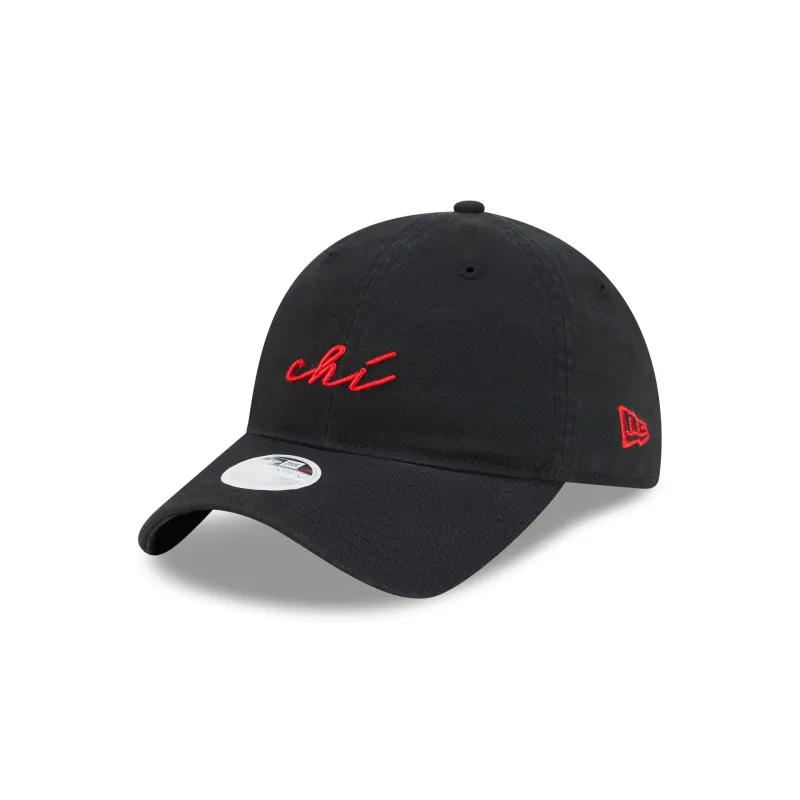 Chicago Bulls Women's Script 9TWENTY Adjustable Hat sold by New Era