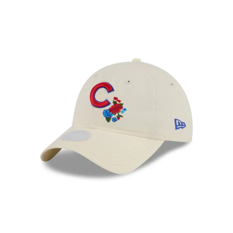 Chicago Cubs Women's Floral Stitch 9TWENTY Adjustable Hat sold by New Era