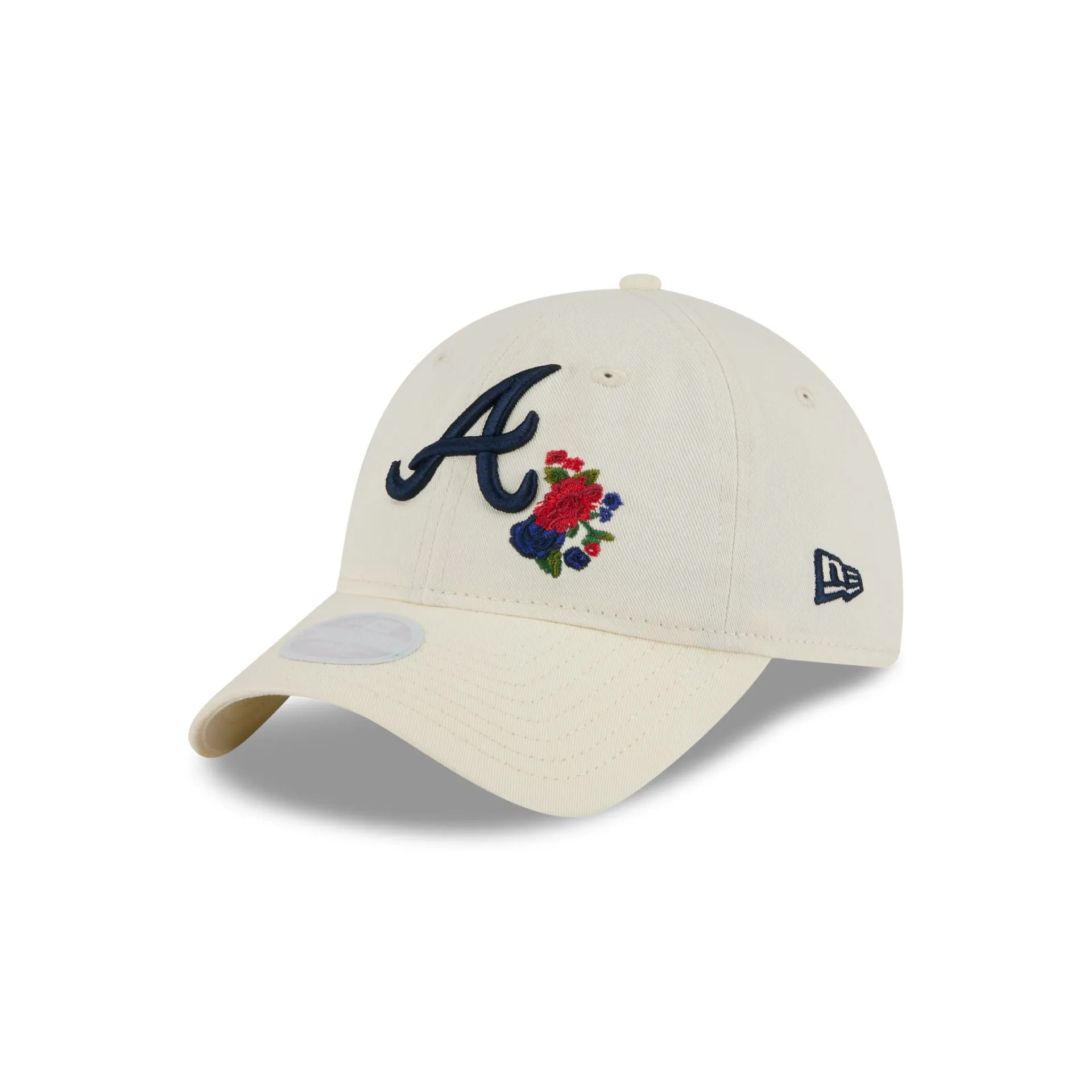 Atlanta Braves Women's Floral Stitch 9TWENTY Adjustable Hat sold by New Era