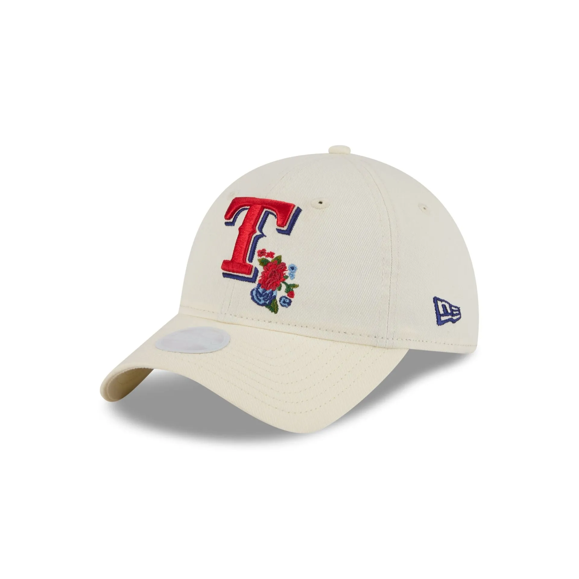 Texas Rangers Women's Floral Stitch 9TWENTY Adjustable Hat sold by New Era