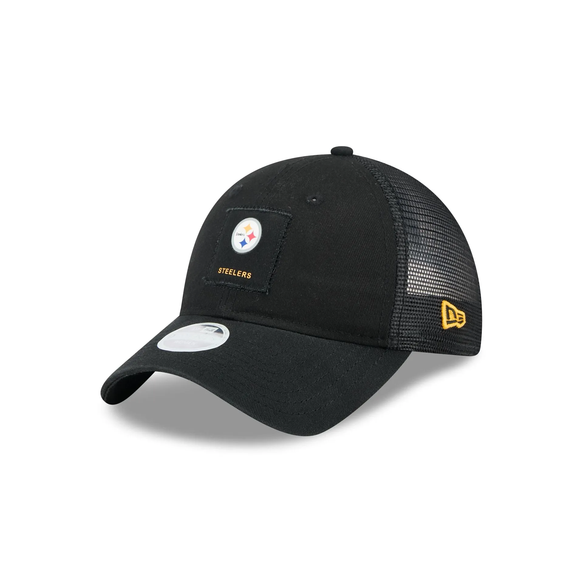 Pittsburgh Steelers Women's Square Stitch 9TWENTY Trucker Hat sold by New Era