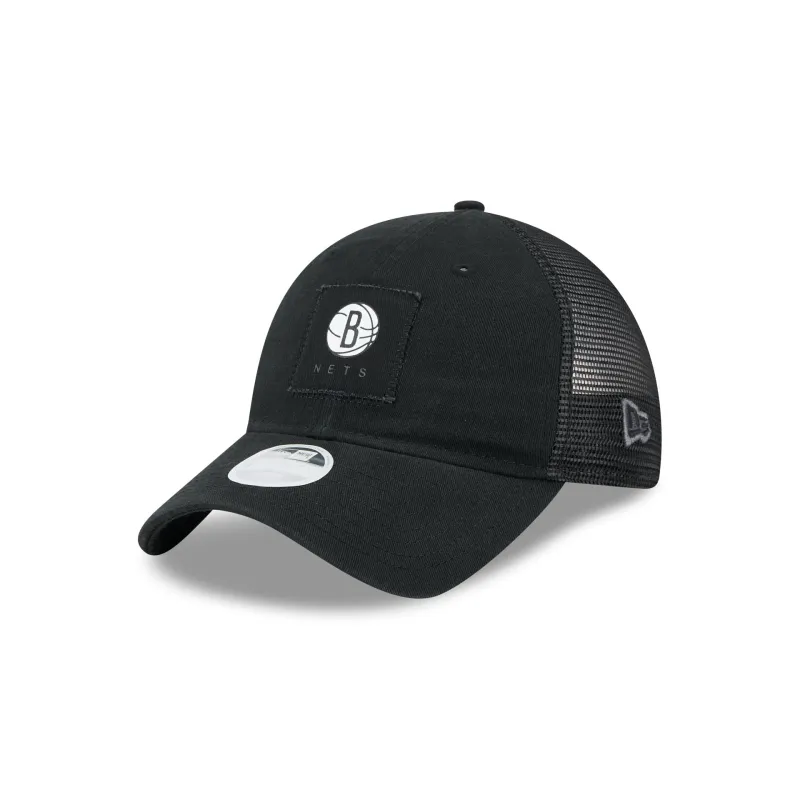 Brooklyn Nets Women's Square Stitch 9TWENTY Trucker Hat sold by New Era