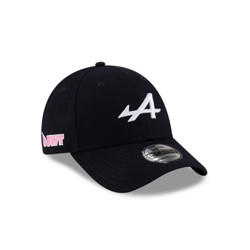 BWT Alpine F1 Team Essential Navy 9FORTY Snapback Hat sold by New Era