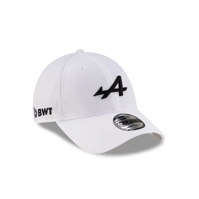 BWT Alpine F1 Team Essential White 9FORTY Snapback Hat sold by New Era