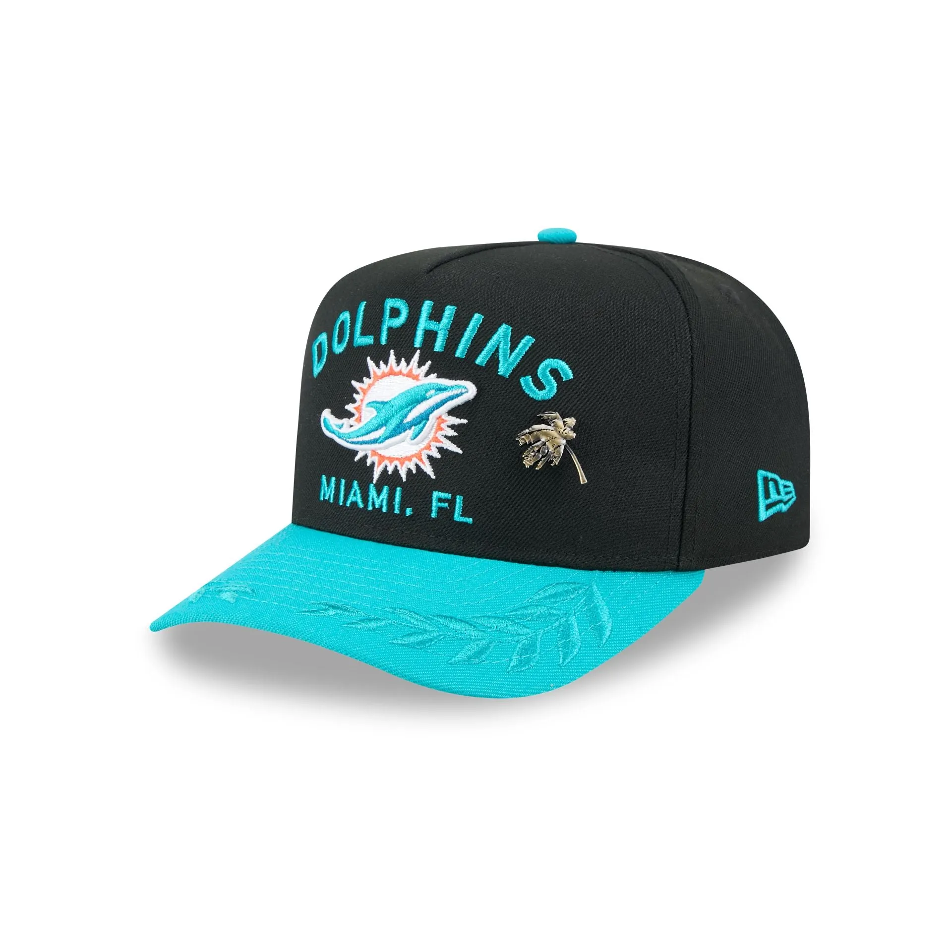 Miami Dolphins 2025 Draft Black 59FIFTY A-Frame Fitted Hat sold by New Era