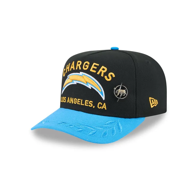 Los Angeles Chargers 2025 Draft Black 59FIFTY A-Frame Fitted Hat sold by New Era