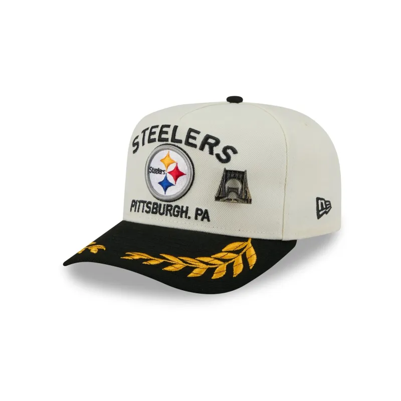 Pittsburgh Steelers 2025 Draft Chrome White 59FIFTY A-Frame Fitted Hat sold by New Era