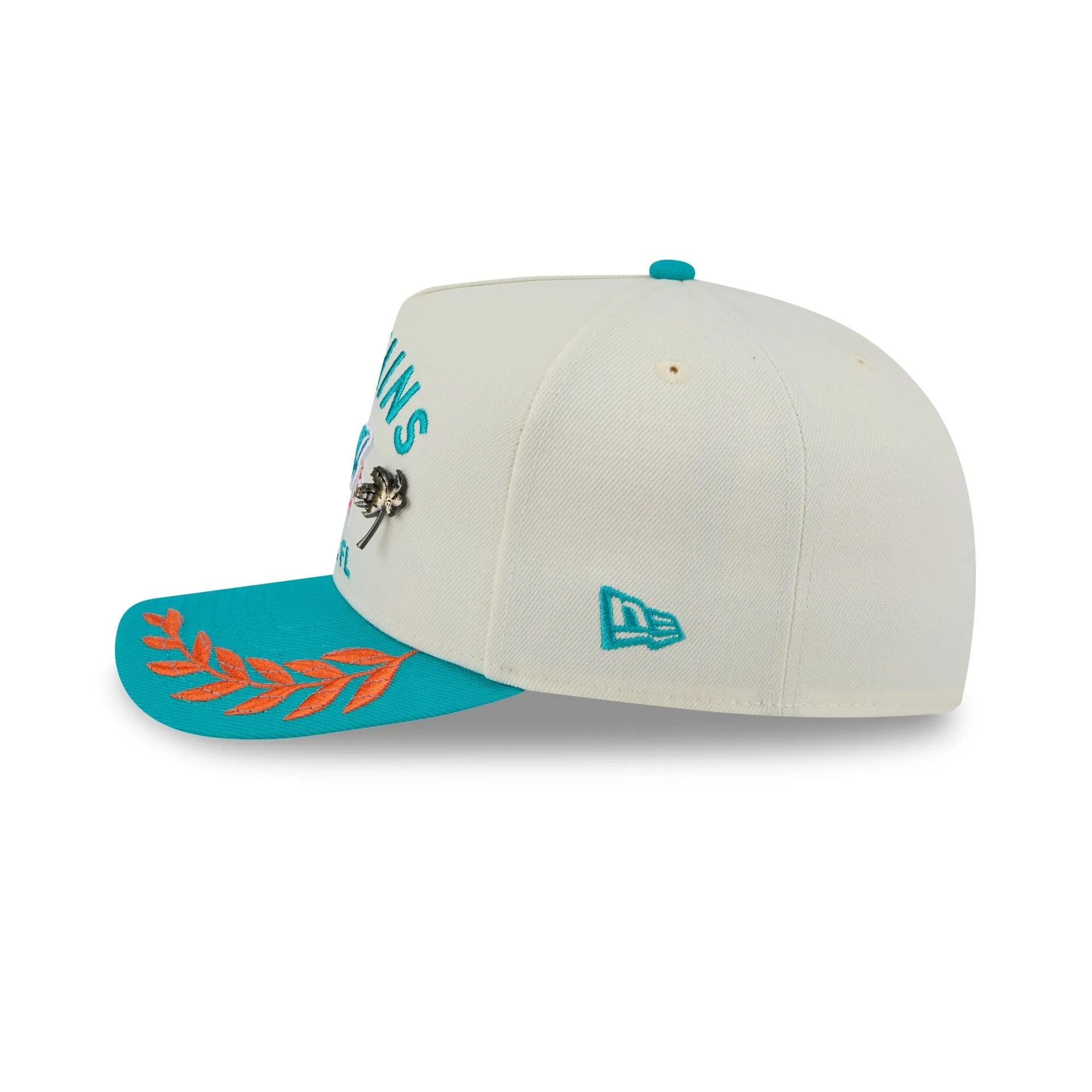 Miami Dolphins 2025 Draft Chrome White 59FIFTY A-Frame Fitted Hat sold by New Era product image thumbnail 4