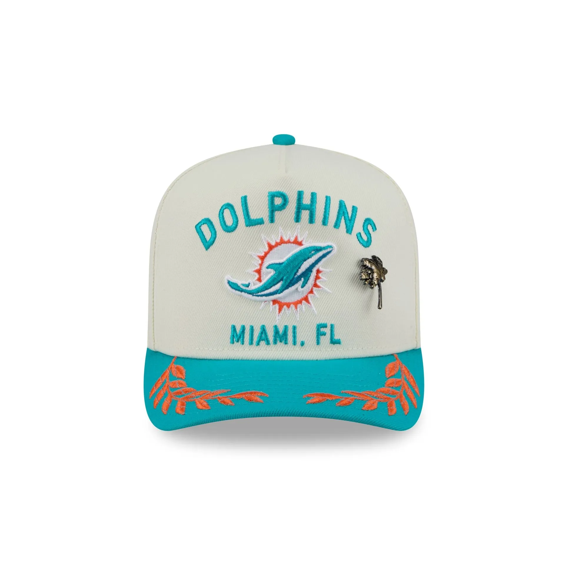 Miami Dolphins 2025 Draft Chrome White 59FIFTY A-Frame Fitted Hat sold by New Era product image thumbnail 2