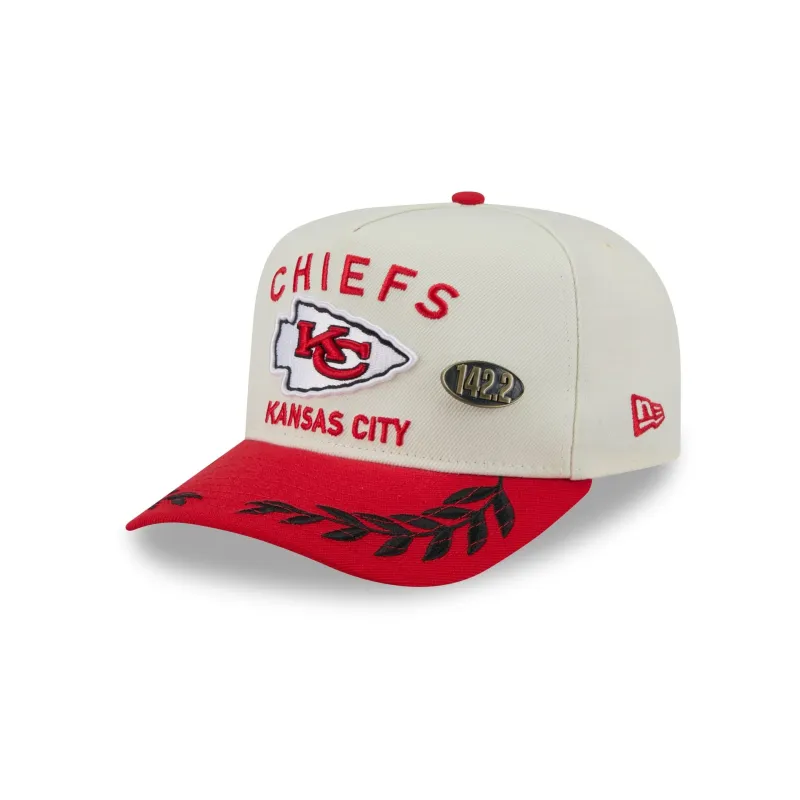 Kansas City Chiefs 2025 Draft Chrome White 59FIFTY A-Frame Fitted Hat sold by New Era