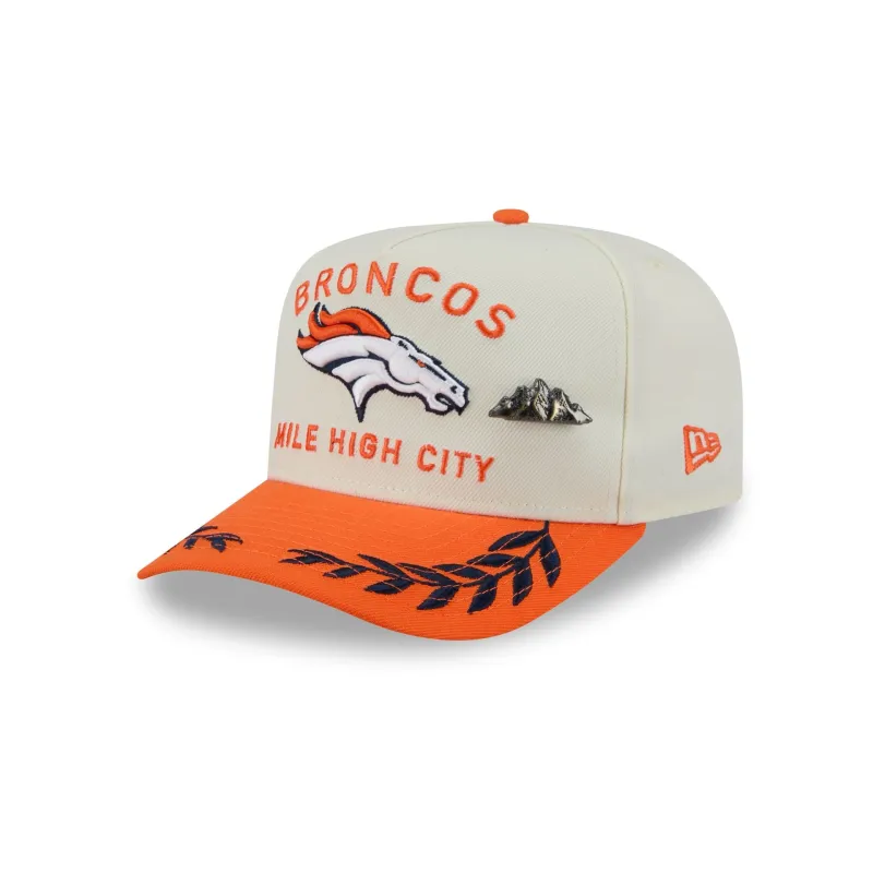Denver Broncos 2025 Draft Chrome White 59FIFTY A-Frame Fitted Hat sold by New Era