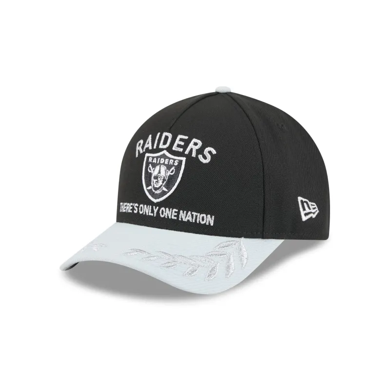 Las Vegas Raiders 2025 Draft 9FORTY M-Crown A-Frame Snapback Hat sold by New Era