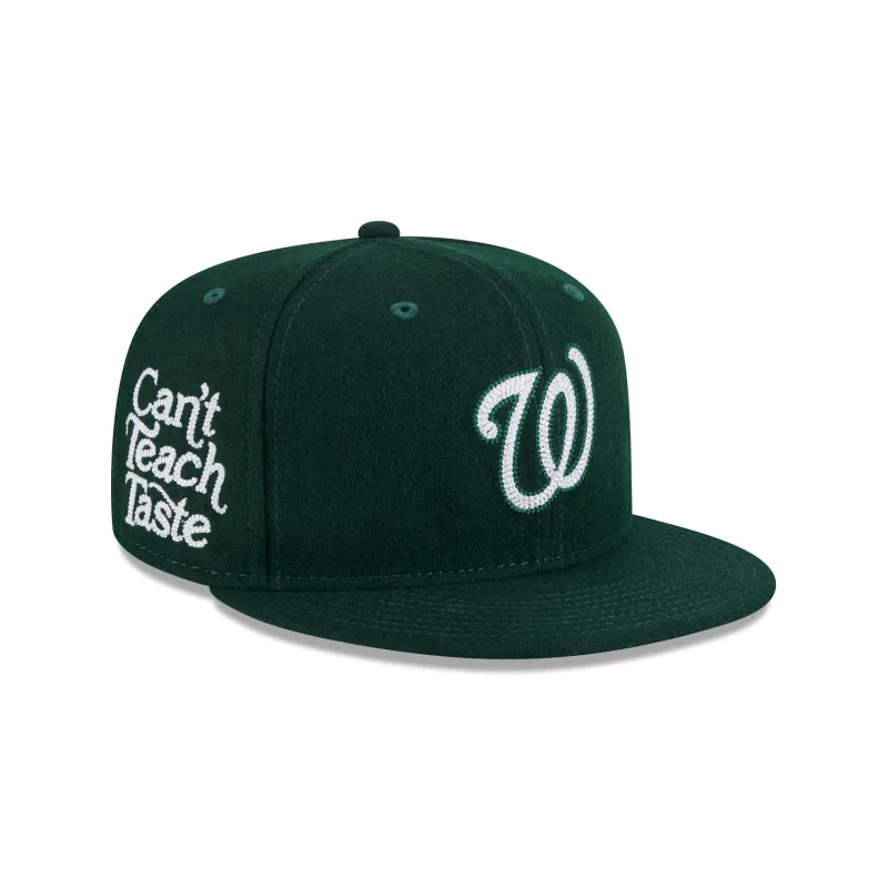 Washington Nationals Diet Starts Monday Can't Teach Taste Green 59FIFTY Fitted Hat sold by New Era
