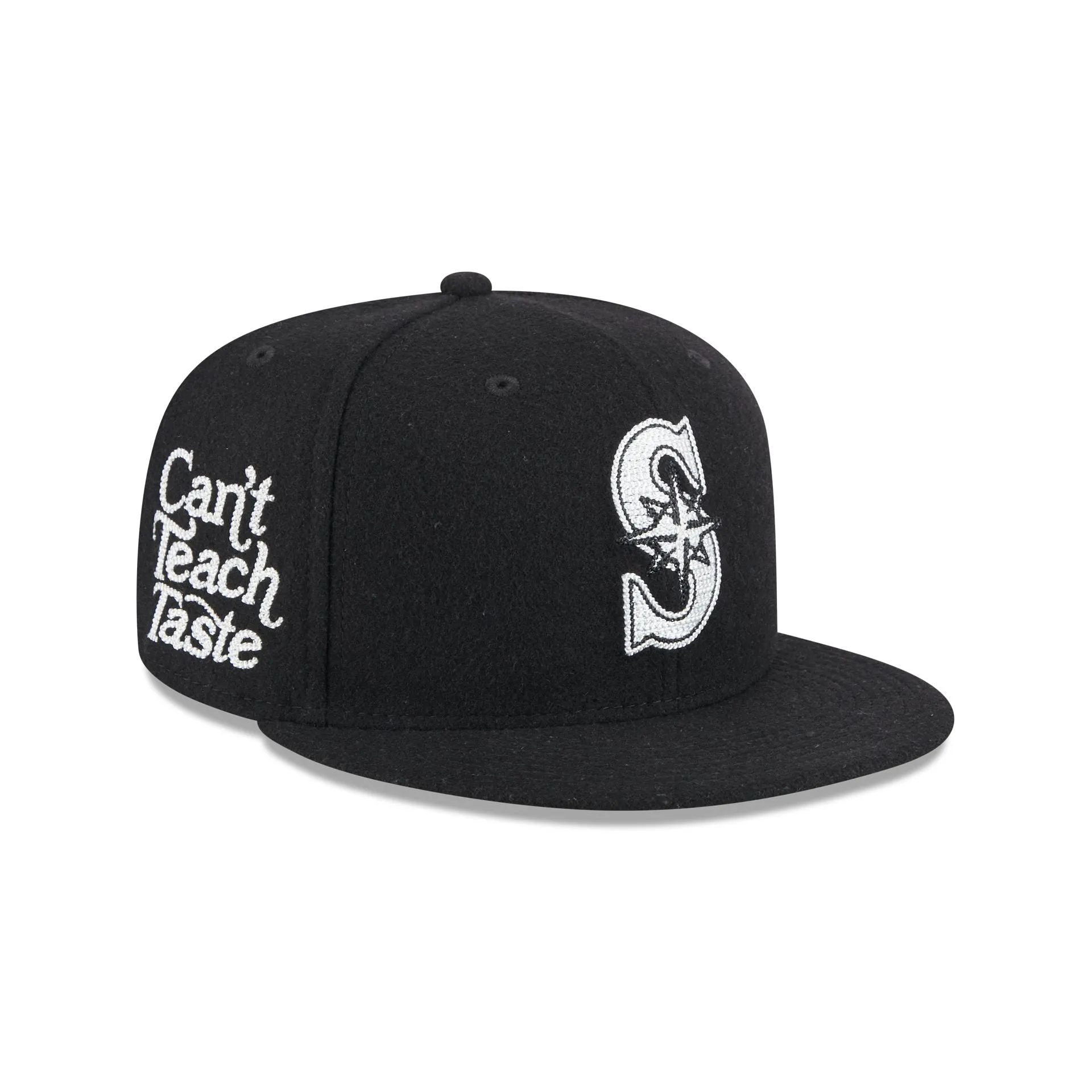 Seattle Mariners Diet Starts Monday Can't Teach Taste Black 59FIFTY Fitted Hat sold by New Era