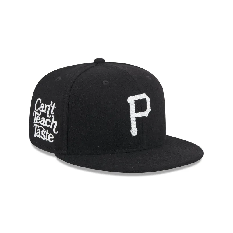 Pittsburgh Pirates Diet Starts Monday Can't Teach Taste Black 59FIFTY Fitted Hat made by New Era