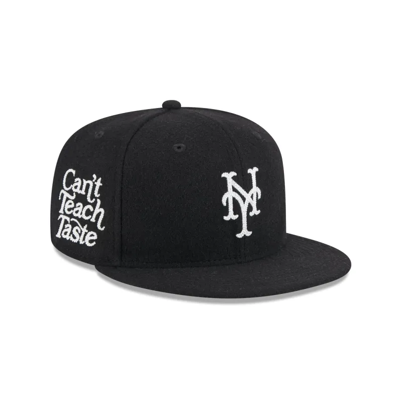 New York Mets Diet Starts Monday Can't Teach Taste Black 59FIFTY Fitted Hat sold by New Era