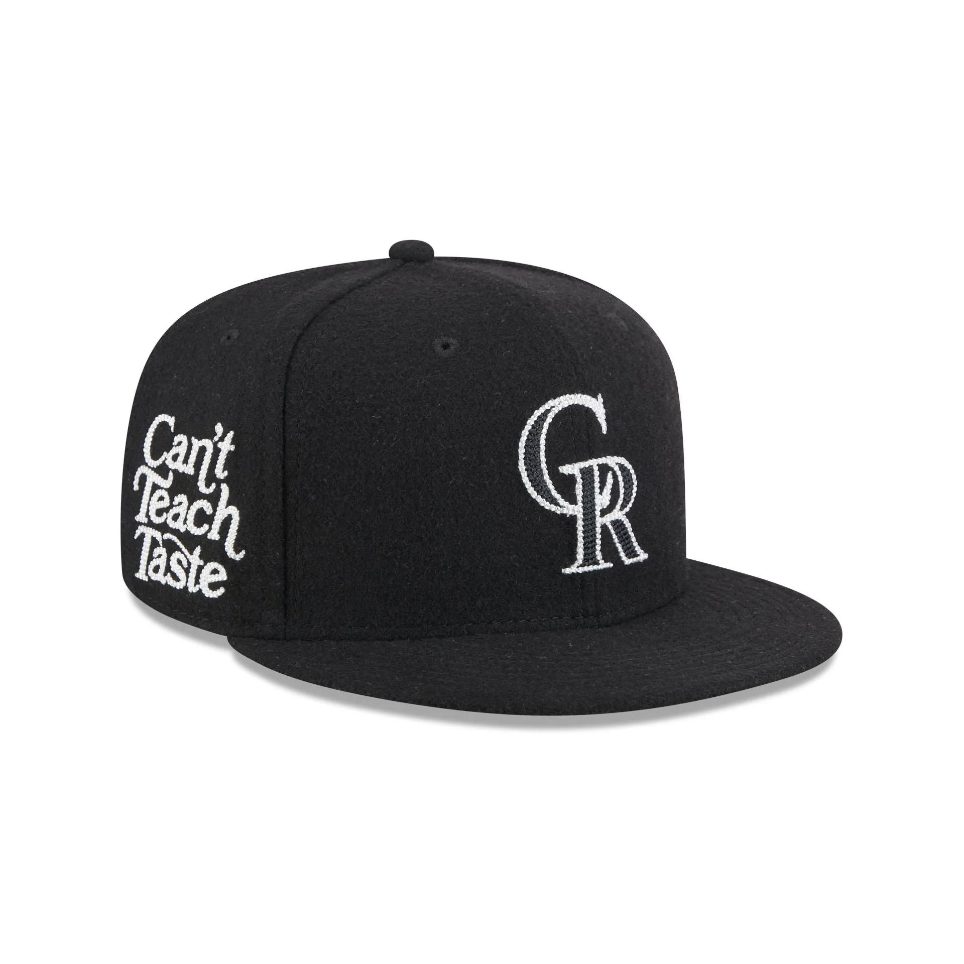 Colorado Rockies Diet Starts Monday Can't Teach Taste Black 59FIFTY Fitted Hat sold by New Era