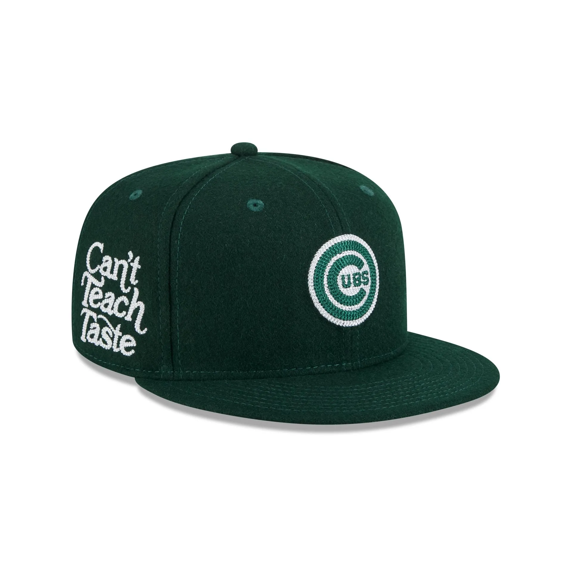Chicago Cubs Diet Starts Monday Can't Teach Taste Green 59FIFTY Fitted Hat sold by New Era