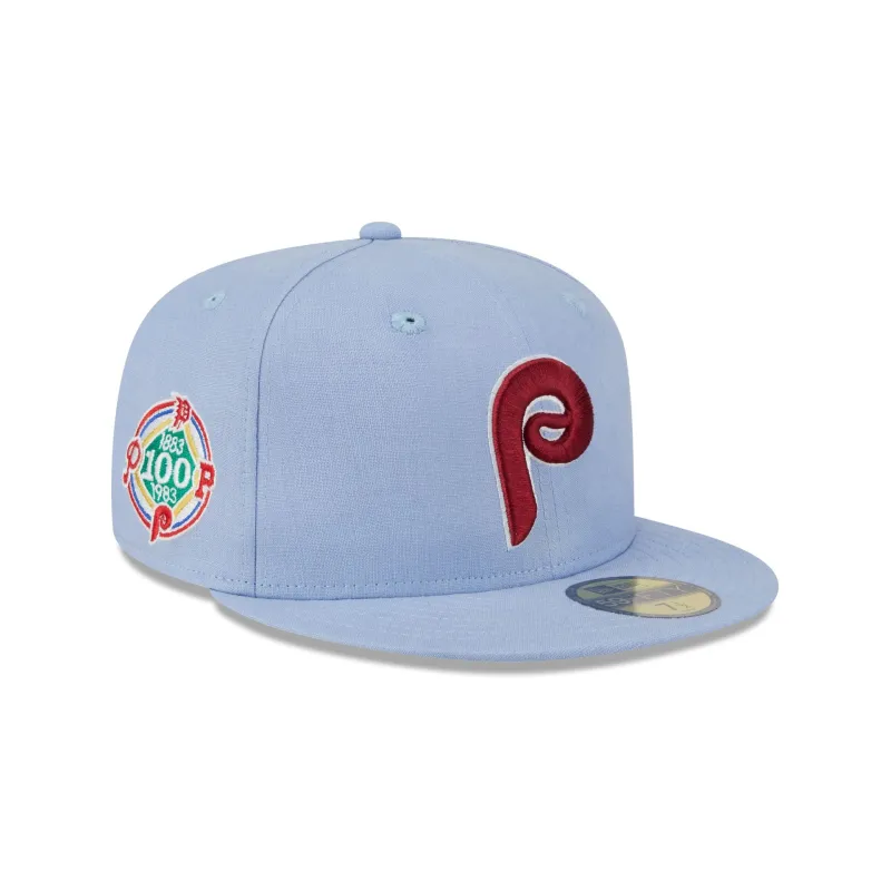 Team Linen Philadelphia Phillies 59FIFTY Fitted Hat sold by New Era