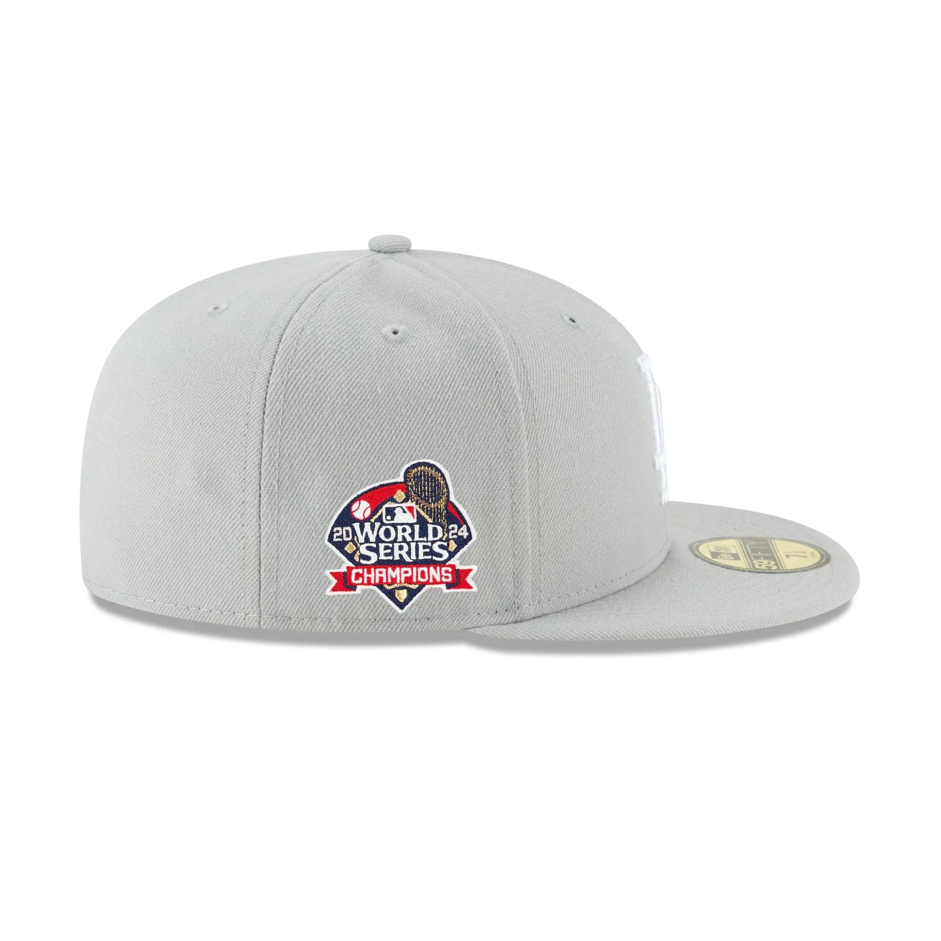 Los Angeles Dodgers 2024 World Series Champions Gray 59FIFTY Fitted Hat sold by New Era product image thumbnail 4