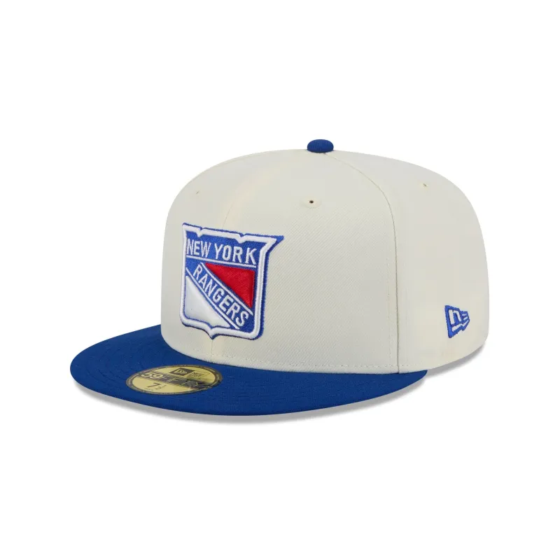 New York Rangers Chrome White 59FIFTY Fitted Hat sold by New Era