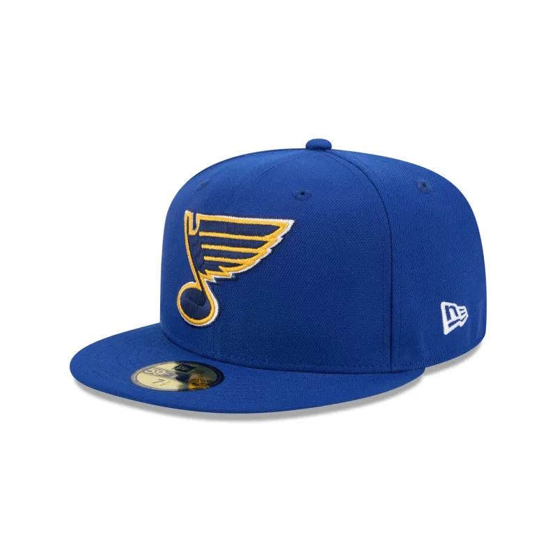 St. Louis Blues Rear Wordmark 59FIFTY Fitted Hat sold by New Era
