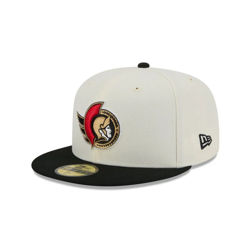 Ottawa Senators Chrome White 59FIFTY Fitted Hat sold by New Era