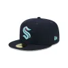 Seattle Kraken Rear Wordmark 59FIFTY Fitted Hat sold by New Era