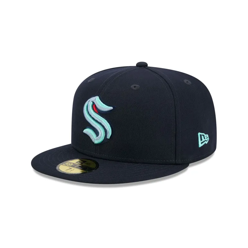 Seattle Kraken Rear Wordmark 59FIFTY Fitted Hat sold by New Era