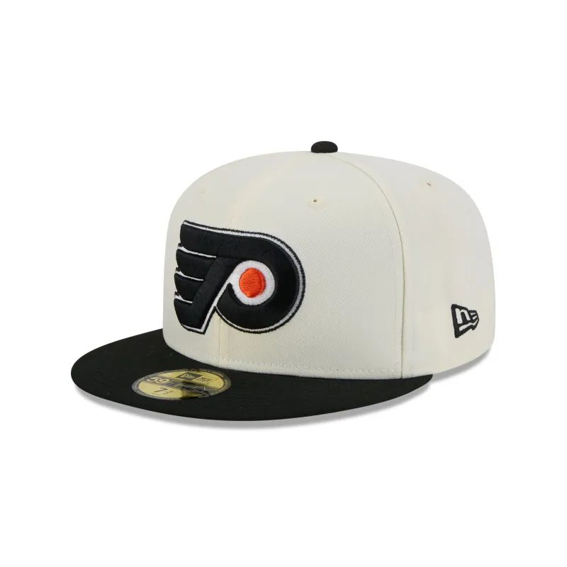 Philadelphia Flyers Chrome White 59FIFTY Fitted Hat sold by New Era