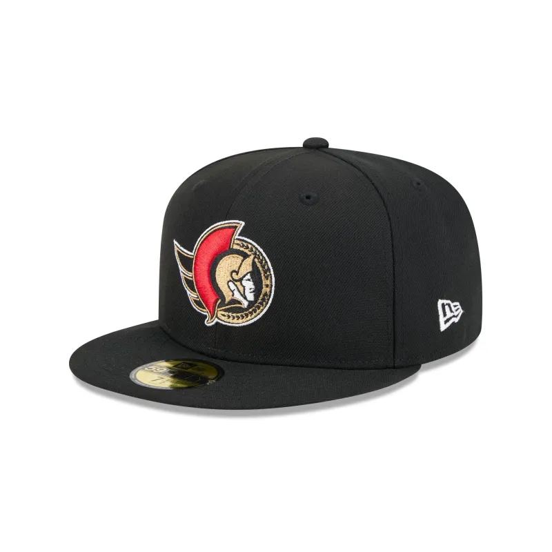Ottawa Senators Rear Wordmark 59FIFTY Fitted Hat sold by New Era
