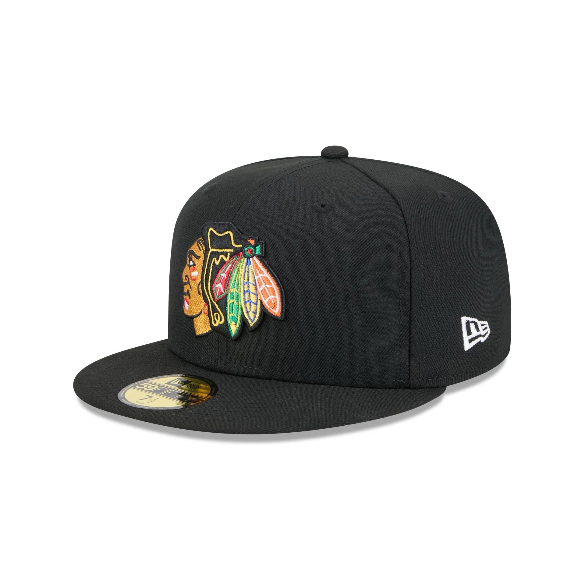Chicago Blackhawks Rear Wordmark 59FIFTY Fitted Hat sold by New Era