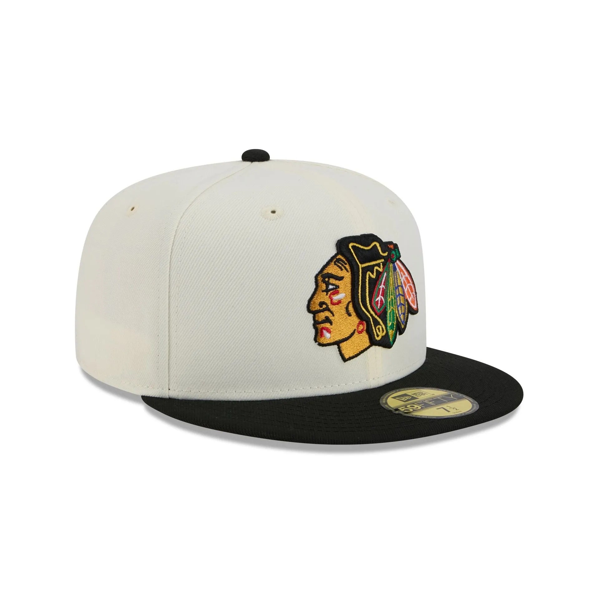 Chicago Blackhawks Chrome White 59FIFTY Fitted Hat sold by New Era product image thumbnail 3