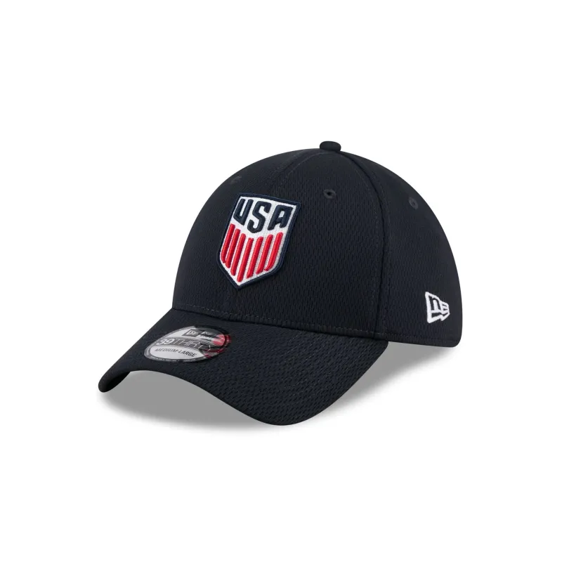 U.S. Soccer Men's National Team Rear Wordmark 39THIRTY Stretch Fit Hat sold by New Era
