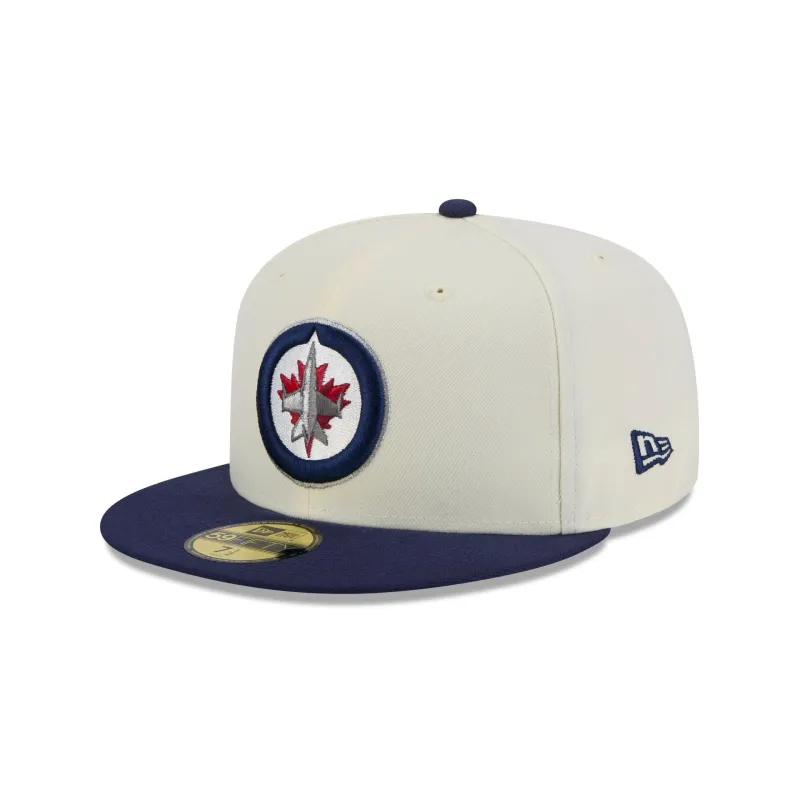 Winnipeg Jets Chrome White 59FIFTY Fitted Hat sold by New Era