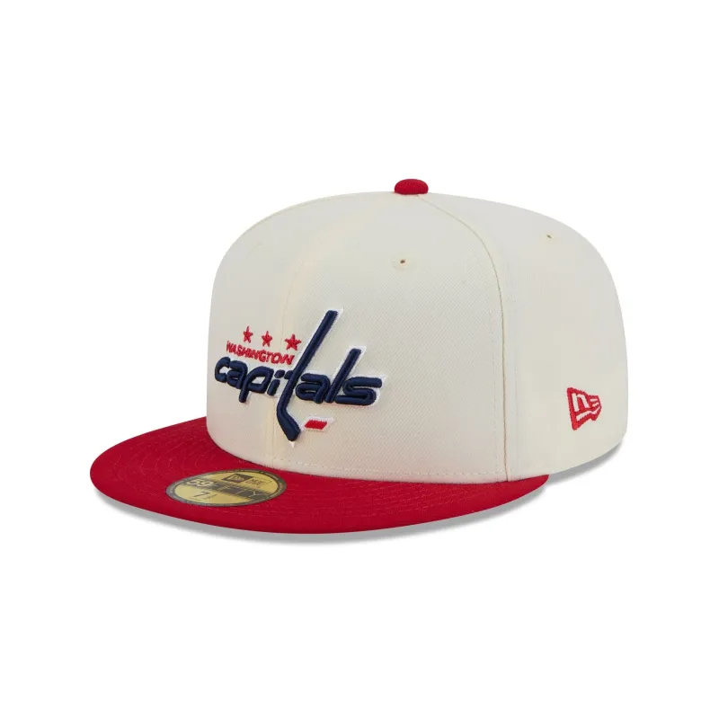 Washington Capitals Chrome White 59FIFTY Fitted Hat sold by New Era