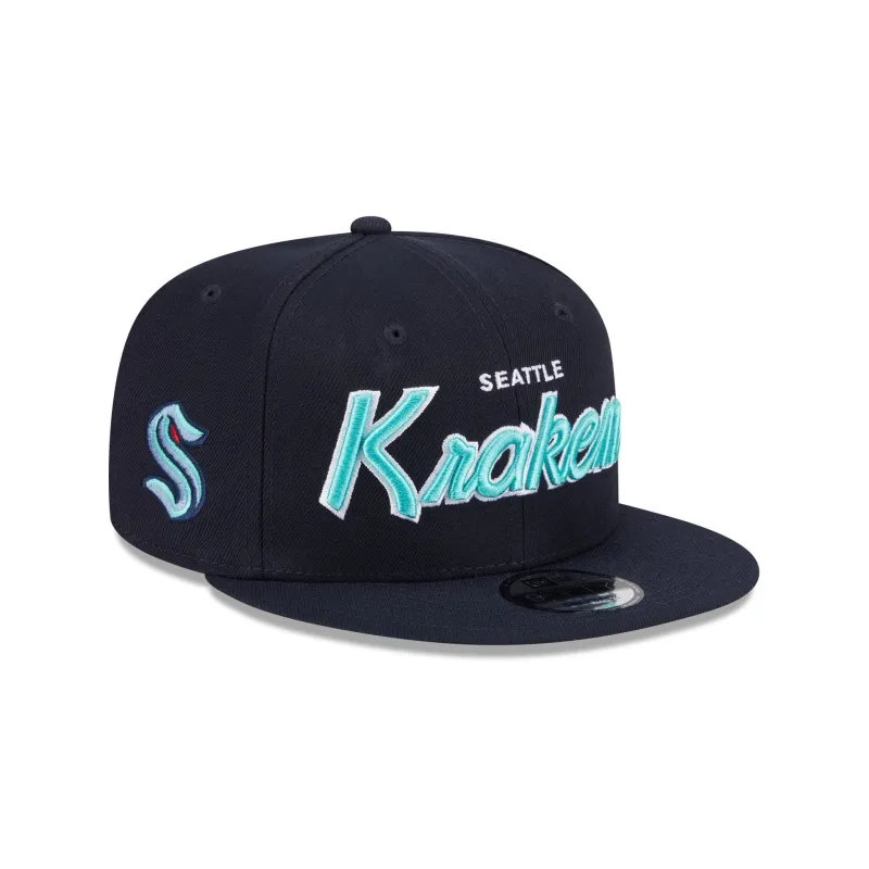 Seattle Kraken Script 9FIFTY Snapback Hat sold by New Era