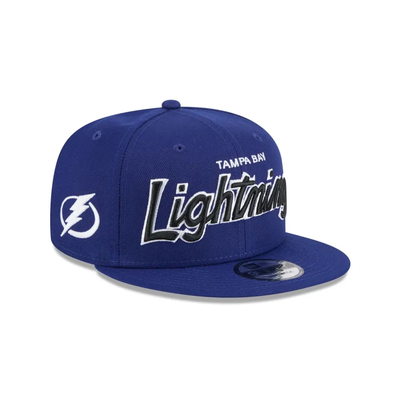 Tampa Bay Lightning Script 9FIFTY Snapback Hat sold by New Era