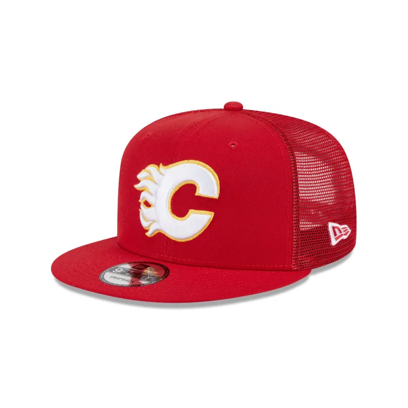 Calgary Flames Team Tag 9FIFTY Trucker Hat sold by New Era