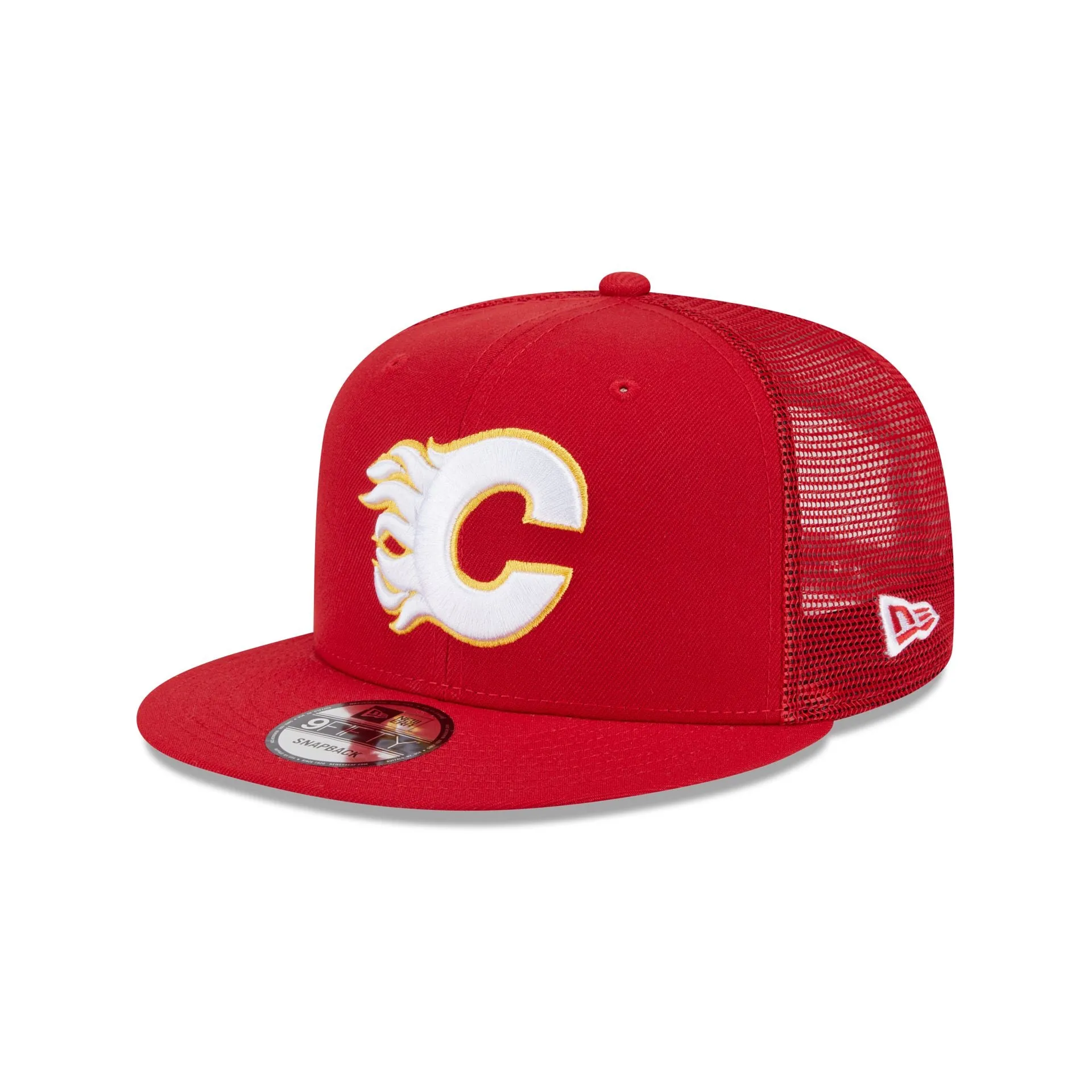 Calgary Flames Team Tag 9FIFTY Trucker Hat sold by New Era