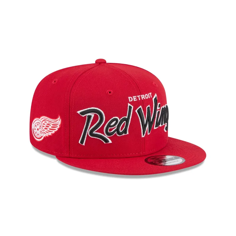 Detroit Red Wings Script 9FIFTY Snapback Hat sold by New Era