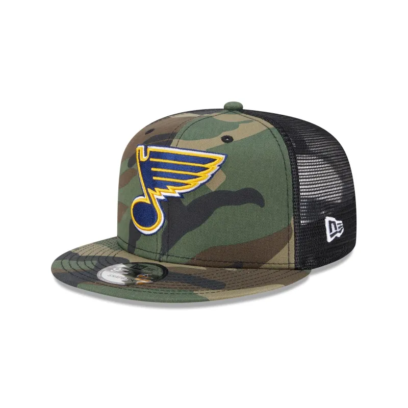 St. Louis Blues Camo 9FIFTY Trucker Hat sold by New Era