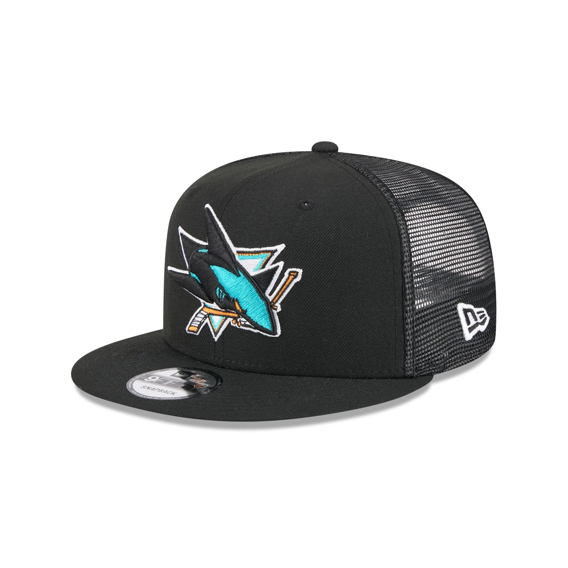 San Jose Sharks Team Tag 9FIFTY Trucker Hat sold by New Era